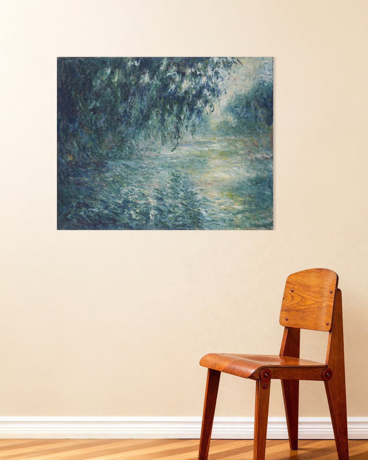 Poster Morgon vid Seine (1898) av Claude Monet