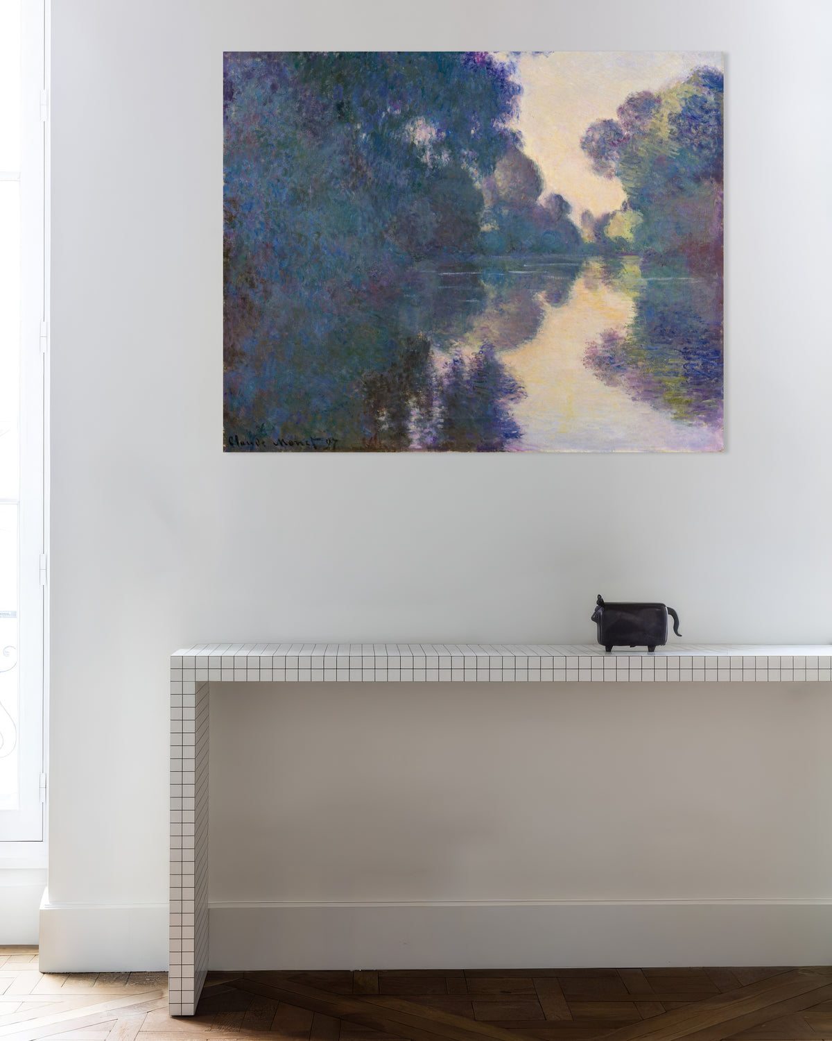 Poster Morgon vid Seine nära Giverny (1897) av Claude Monet