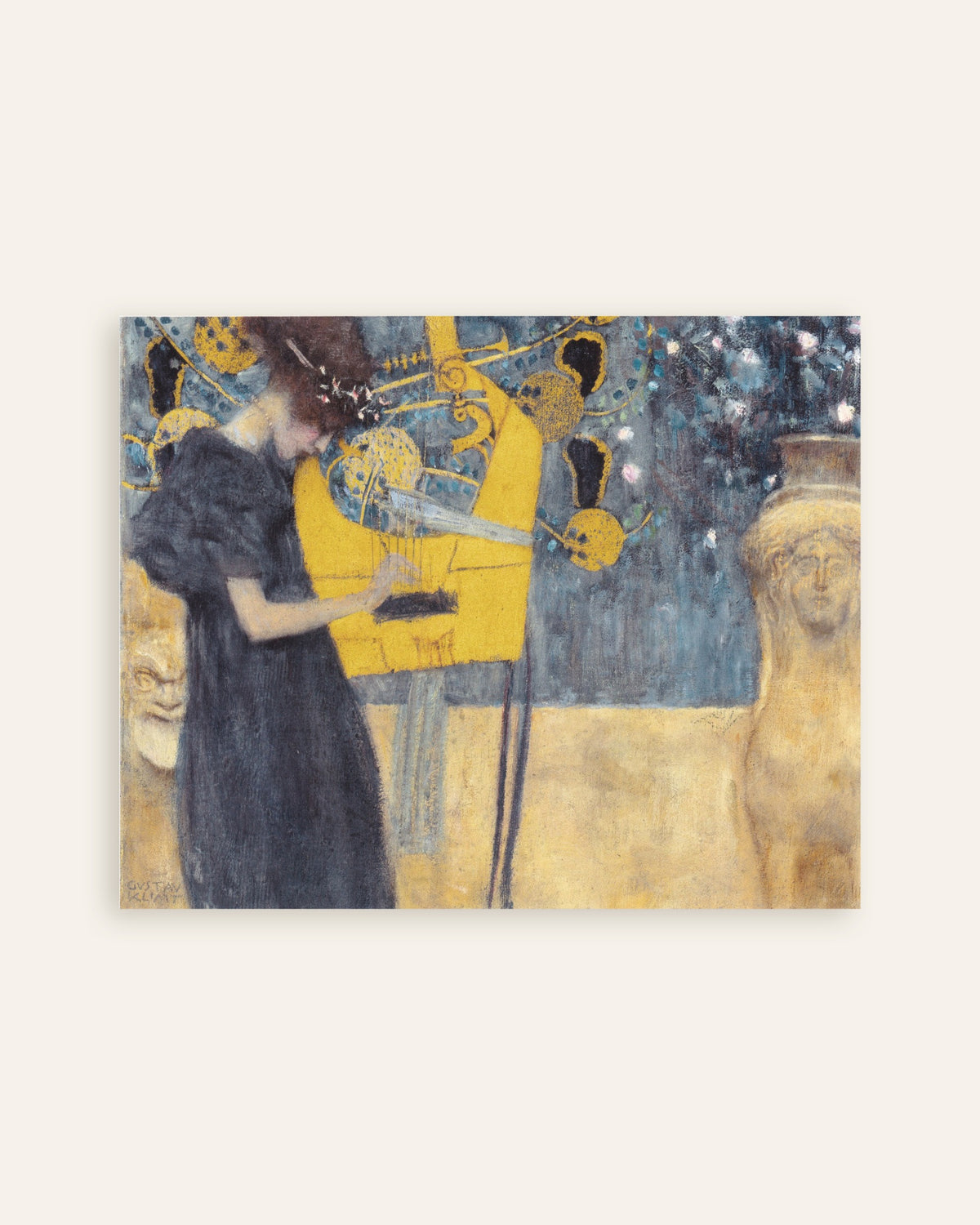 Poster Musiken I (1895) av Gustav Klimt, miniatyr