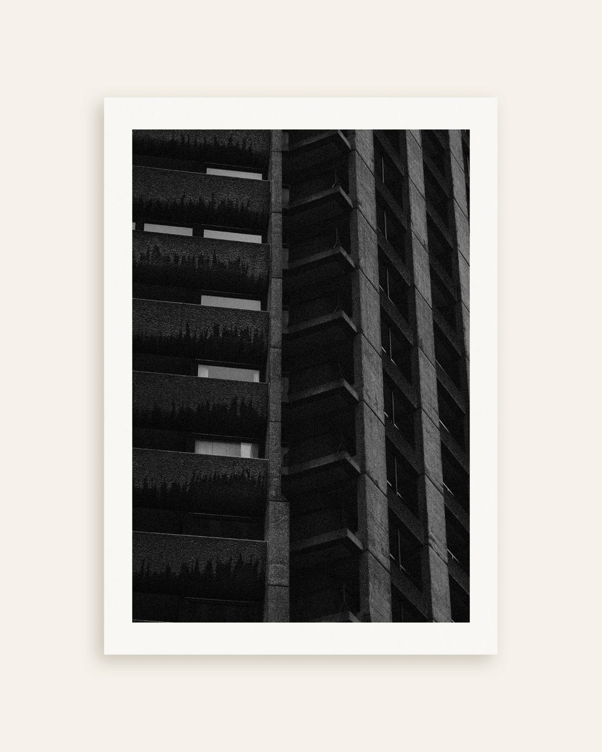 Poster ”Nattfasad med hängande växter”, miniatyr