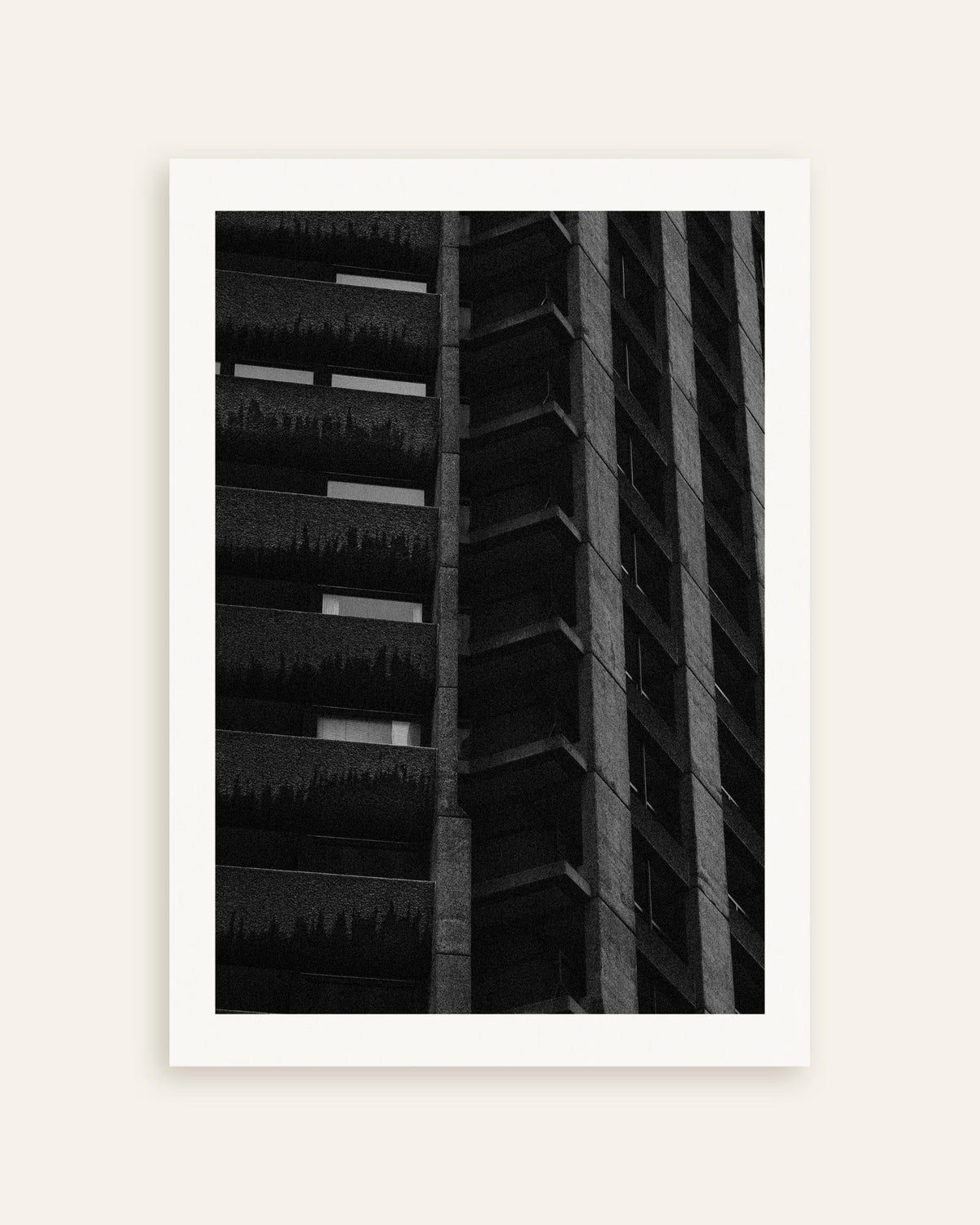 Poster ”Nattfasad med hängande växter”, miniatyr