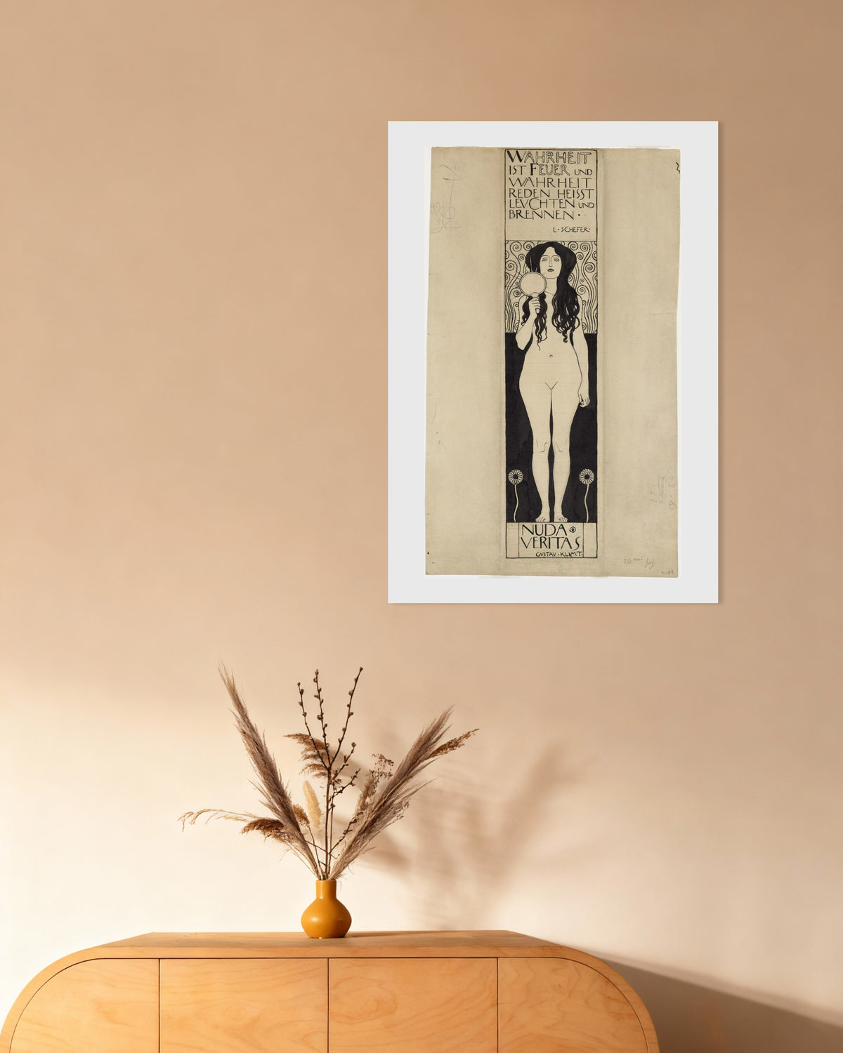 Poster Nuda Veritas (1898) av Gustav Klimt