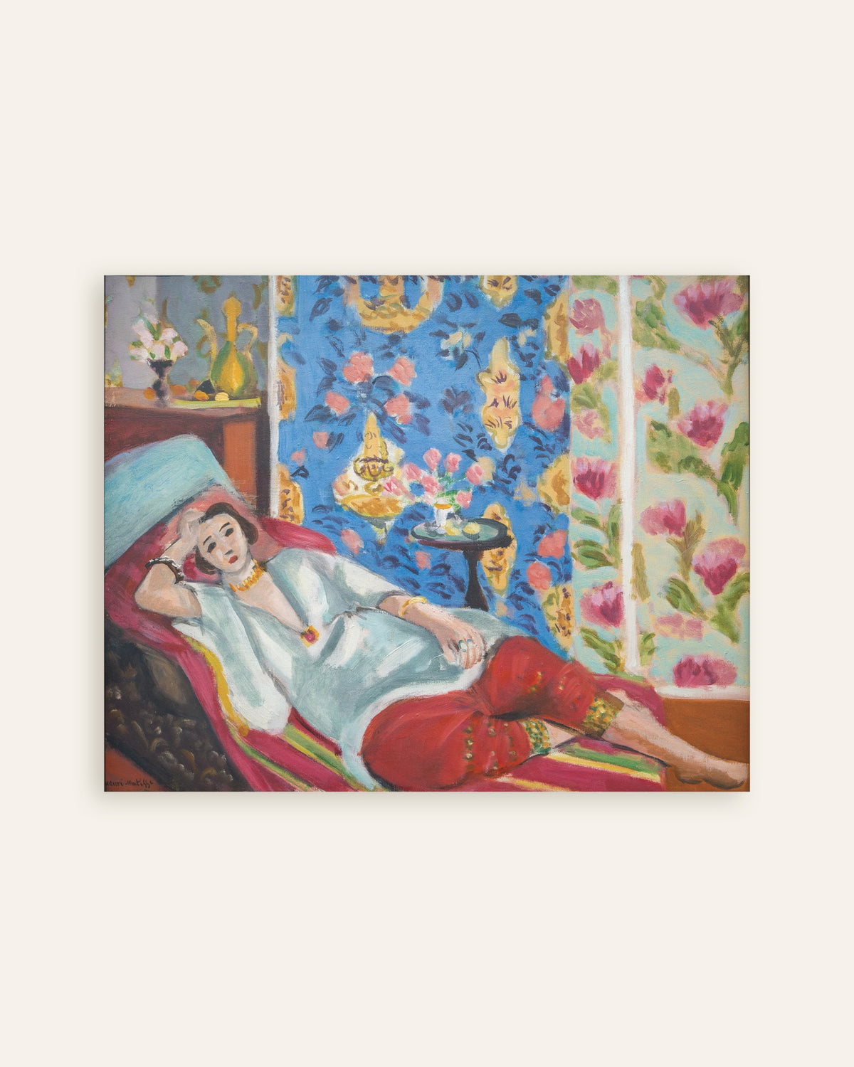 Poster av Odalisque med röda byxor (1924–1925) av Henri Matisse, miniatyrbild