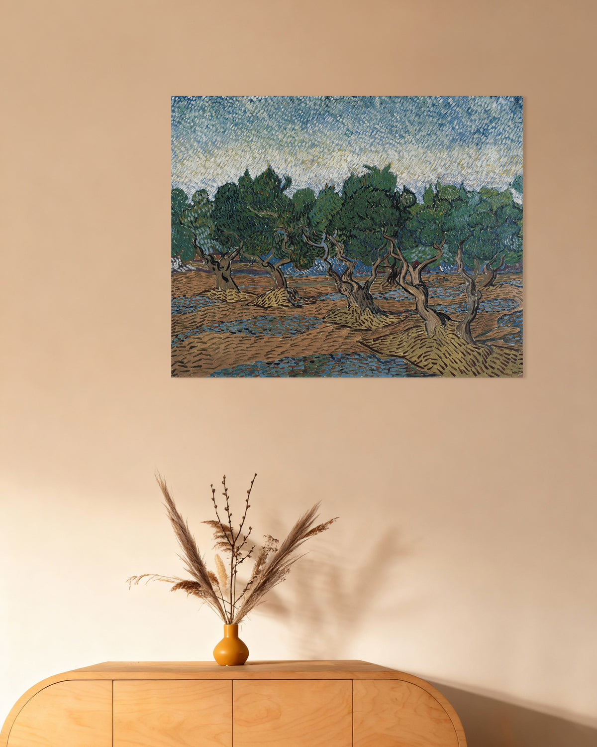 Poster med Olivlund (1889) av Vincent van Gogh