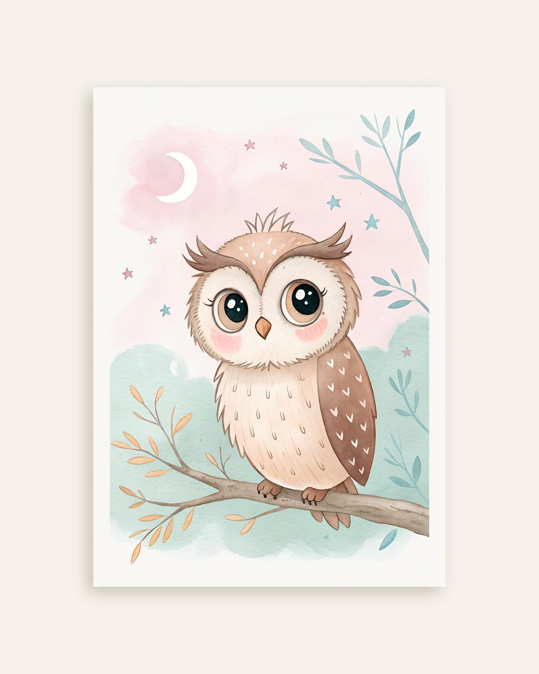 Poster of Owl Poster – Nursery Wall Art, thumbnail