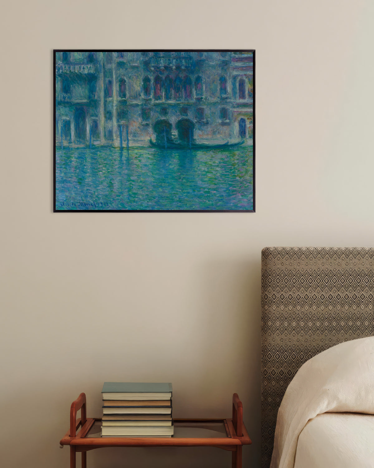 Poster Palazzo da Mula, Venedig (1908) av Claude Monet med metallram