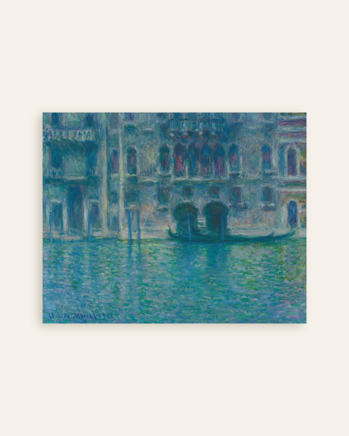 Poster Palazzo da Mula, Venedig (1908) av Claude Monet, miniatyr