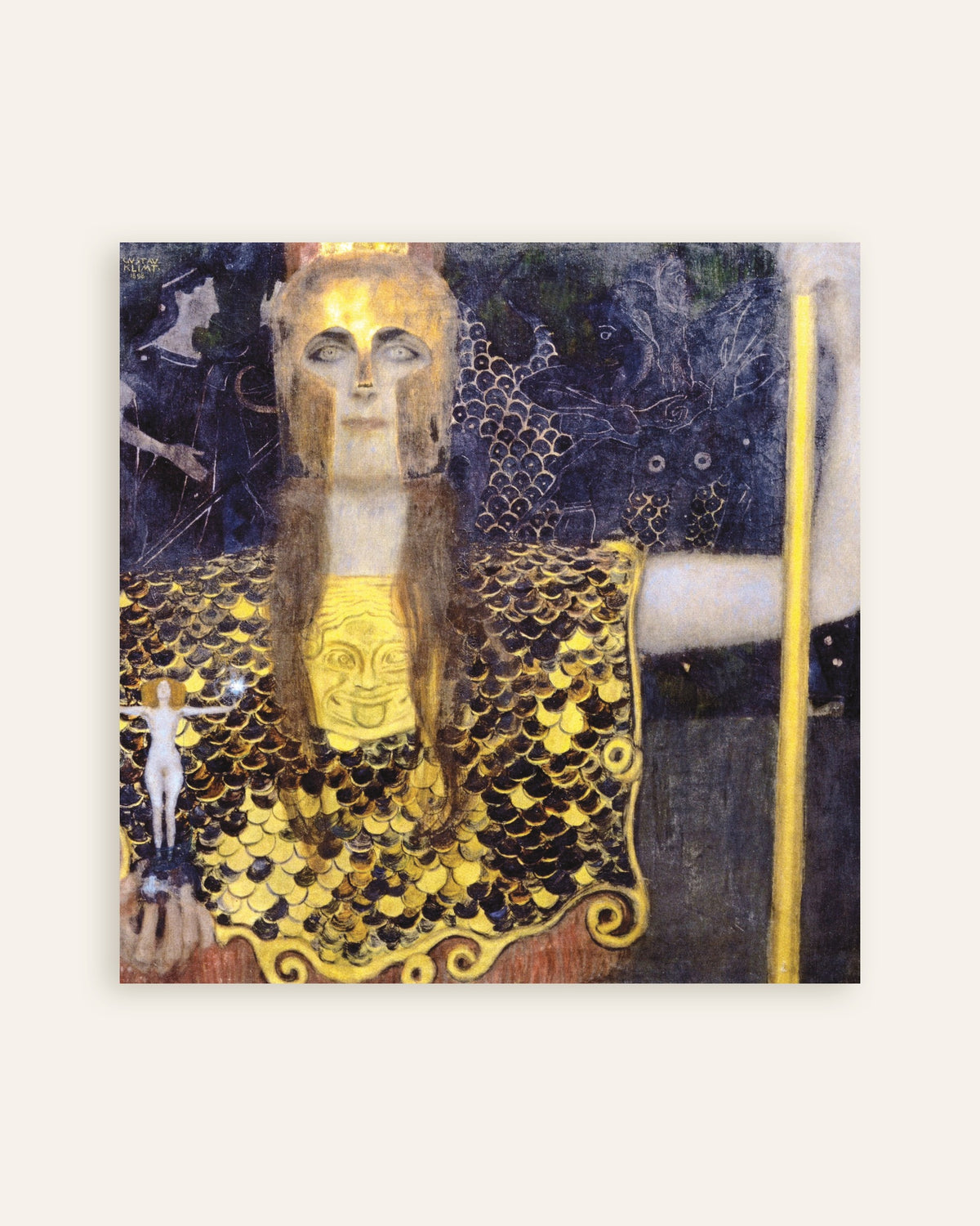 Poster med Pallas Athena (1898) av Gustav Klimt, miniatyr