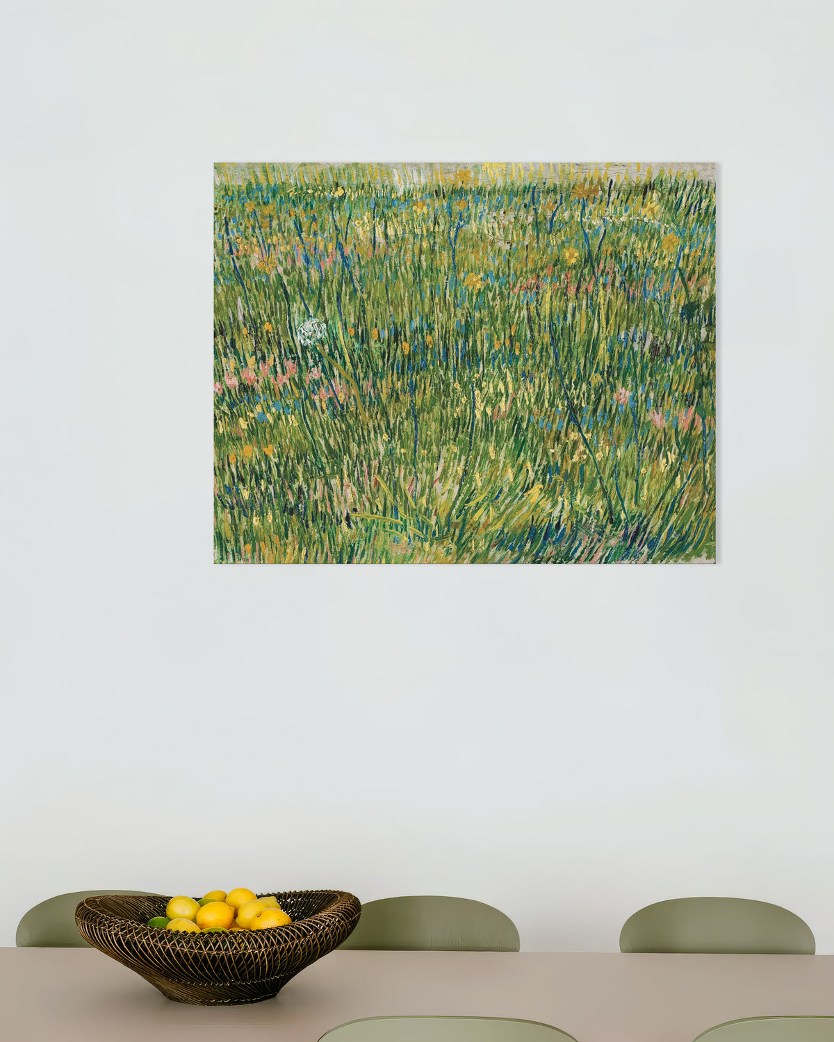 Poster med Gräsplätt (1887) av Vincent van Gogh