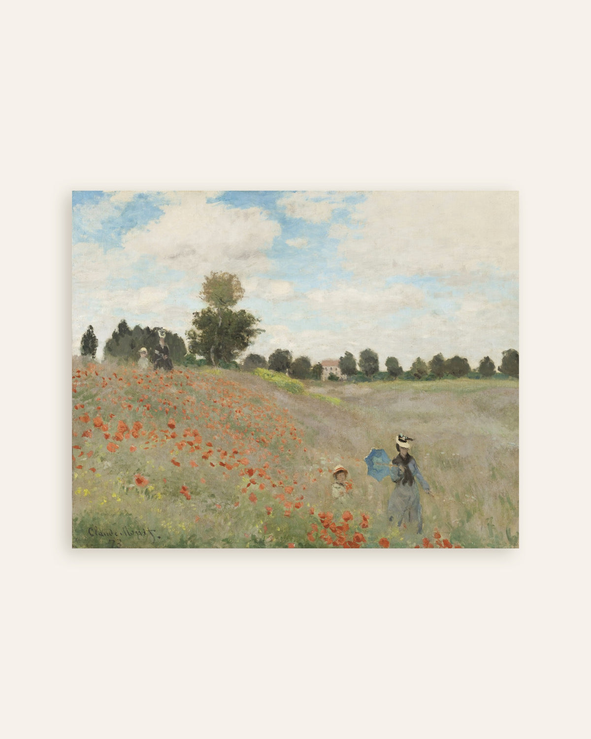 Poster Vallmor (1873) av Claude Monet, miniatyr
