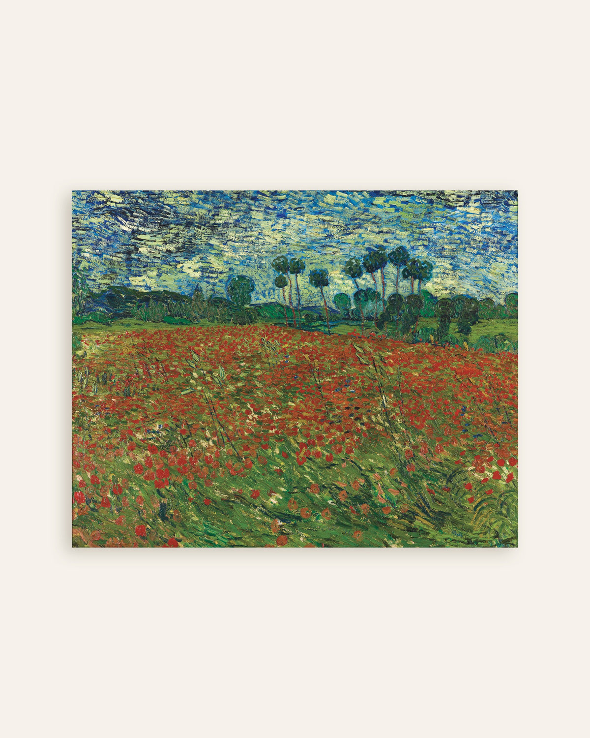 Poster av Vallmofält (1890) av Vincent van Gogh, miniatyr