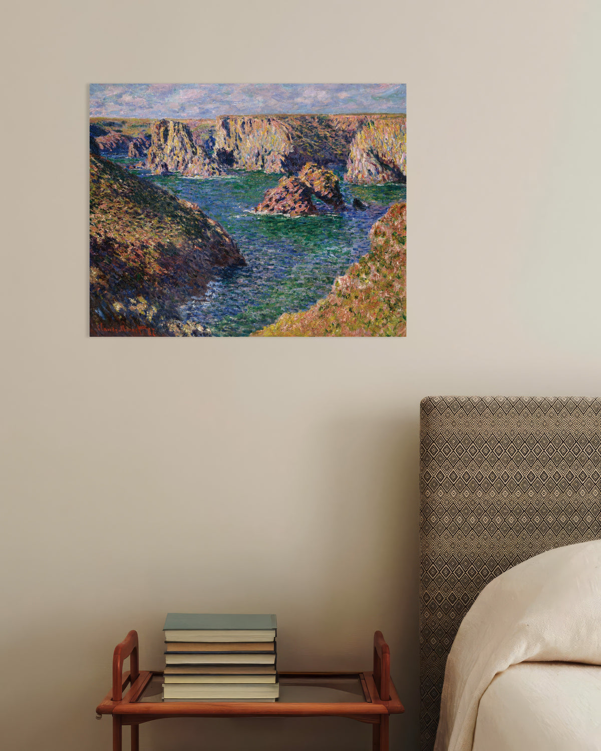 Poster Port-Domois, Belle-Île (1887) av Claude Monet