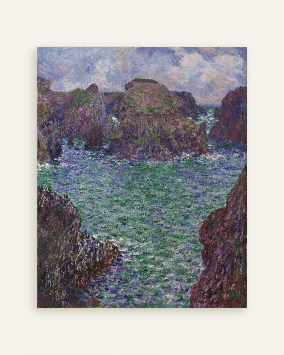 Poster Port-Goulphar, Belle-Île (1887) av Claude Monet, miniatyr