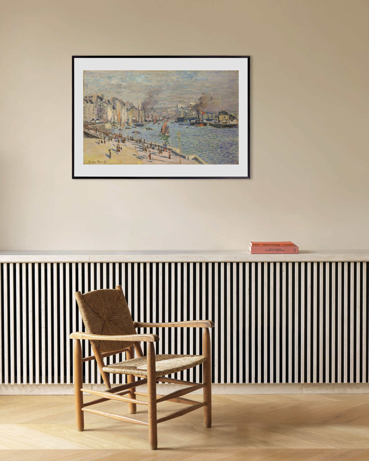 Poster Hamnen i Le Havre (1874) av Claude Monet med metallram