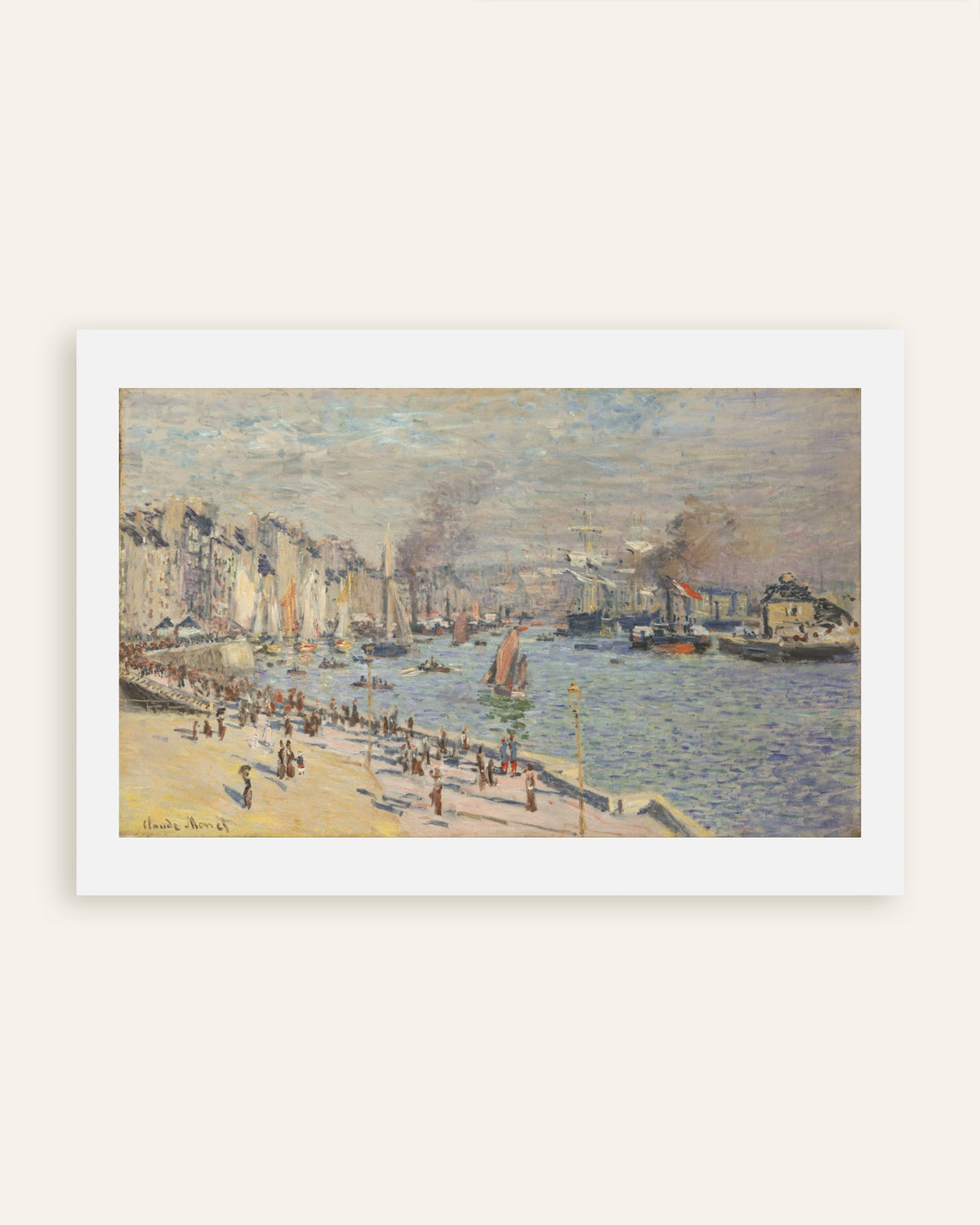 Poster Hamnen i Le Havre (1874) av Claude Monet, miniatyr