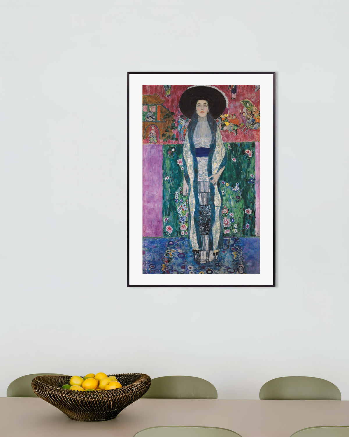 Poster Porträtt av Adele Bloch-Bauer II (1912) av Gustav Klimt med metallram
