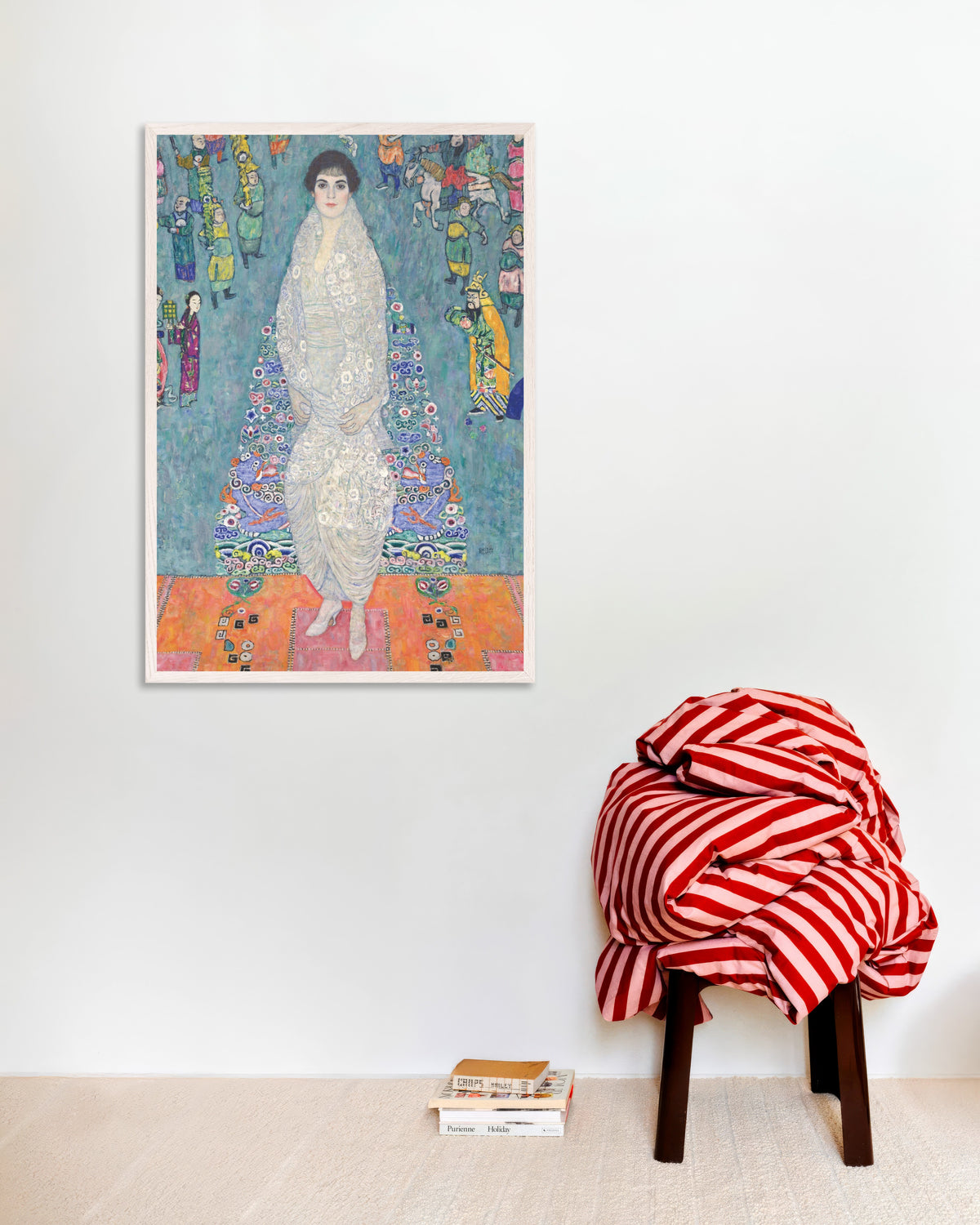 Poster Porträtt av Elisabeth Lederer (1914–1916) av Gustav Klimt med vit träram