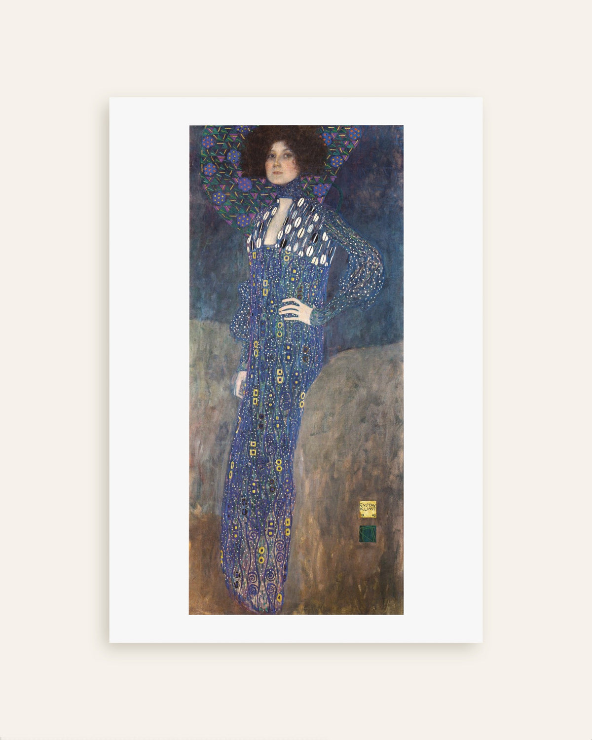 Poster Porträtt av Emilie Flöge (1902) av Gustav Klimt, miniatyr