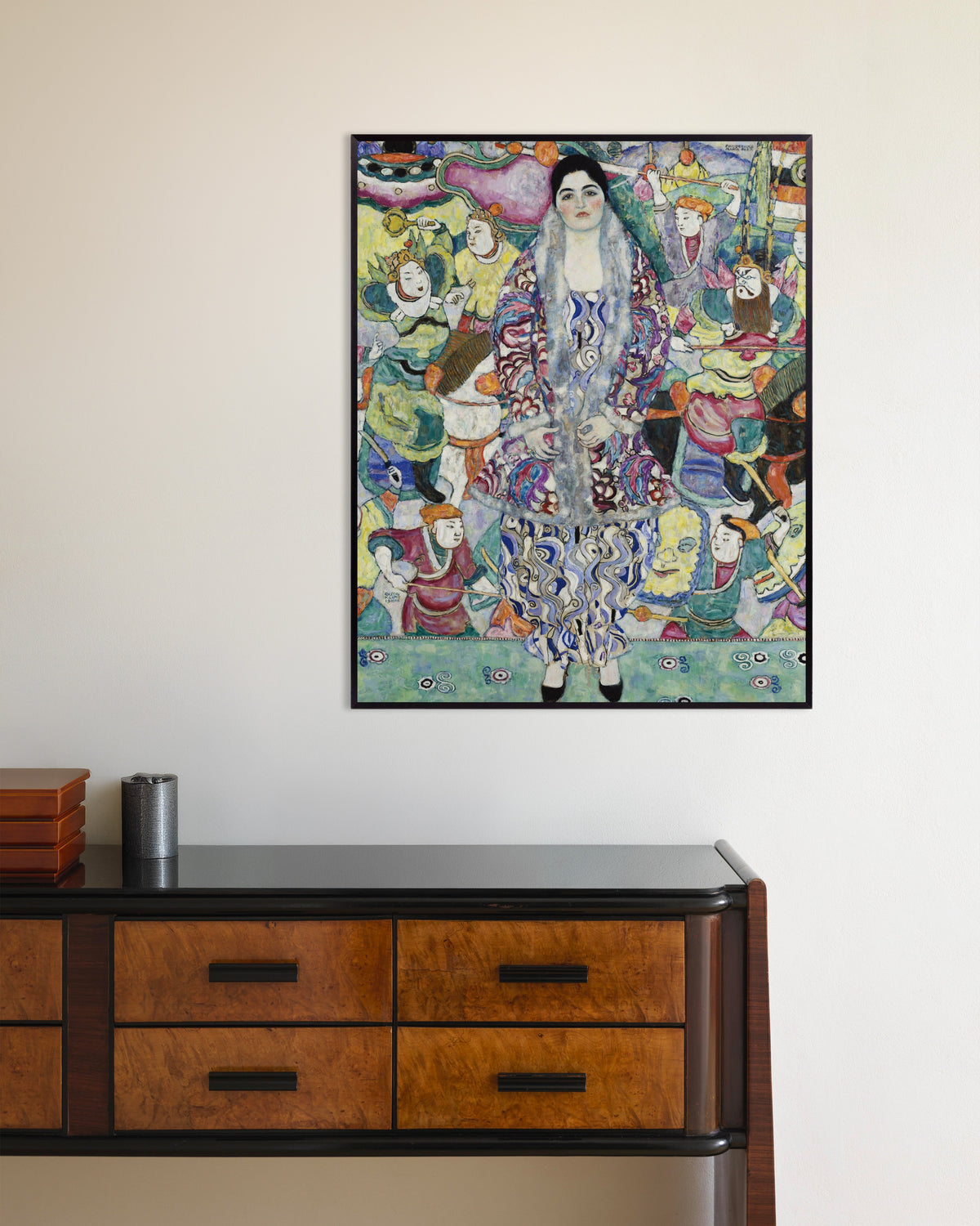 Poster med Porträtt av Friederike Maria Beer (1916) av Gustav Klimt, med metallram