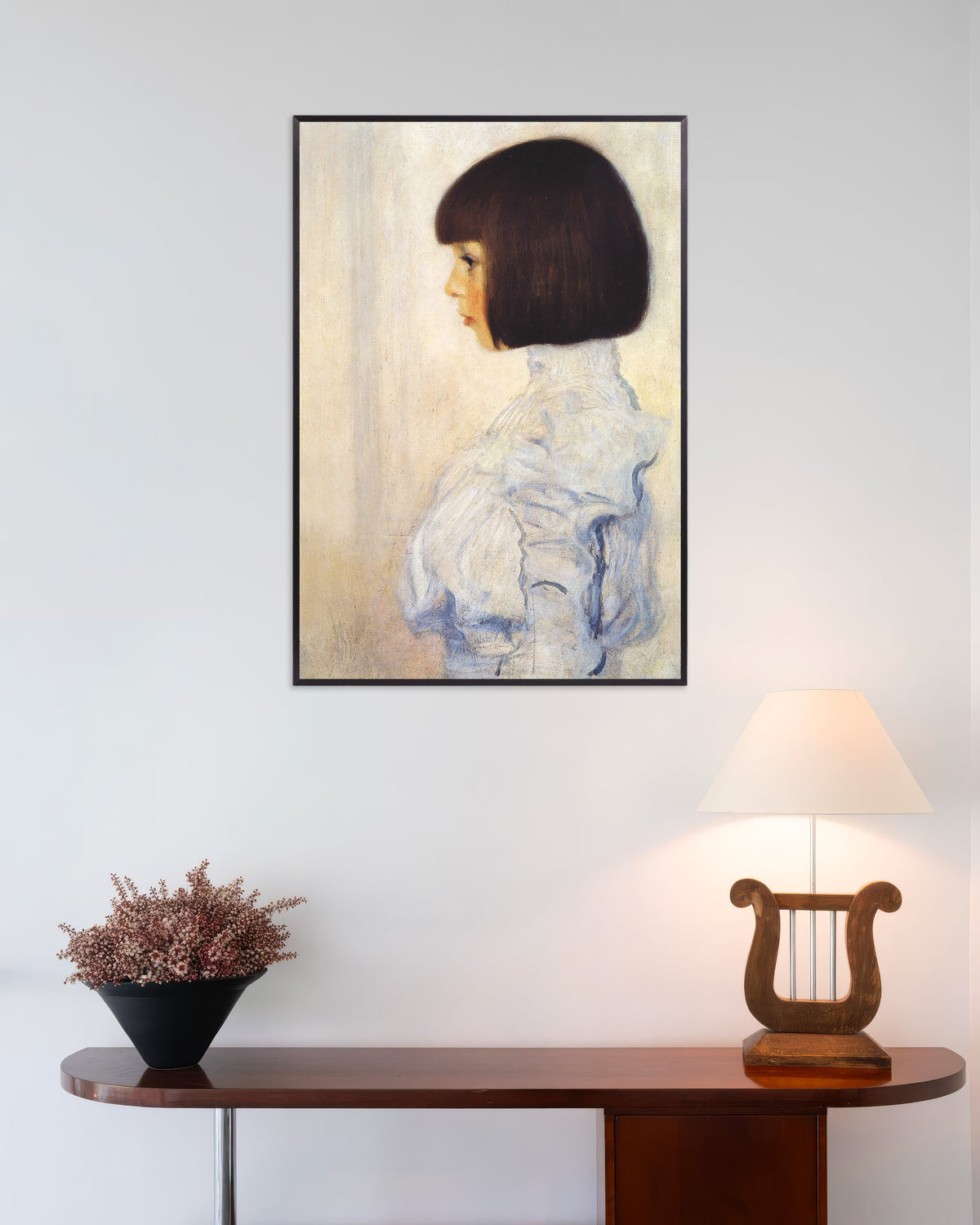 Poster Porträtt av Helene Klimt (1898) av Gustav Klimt med metallram