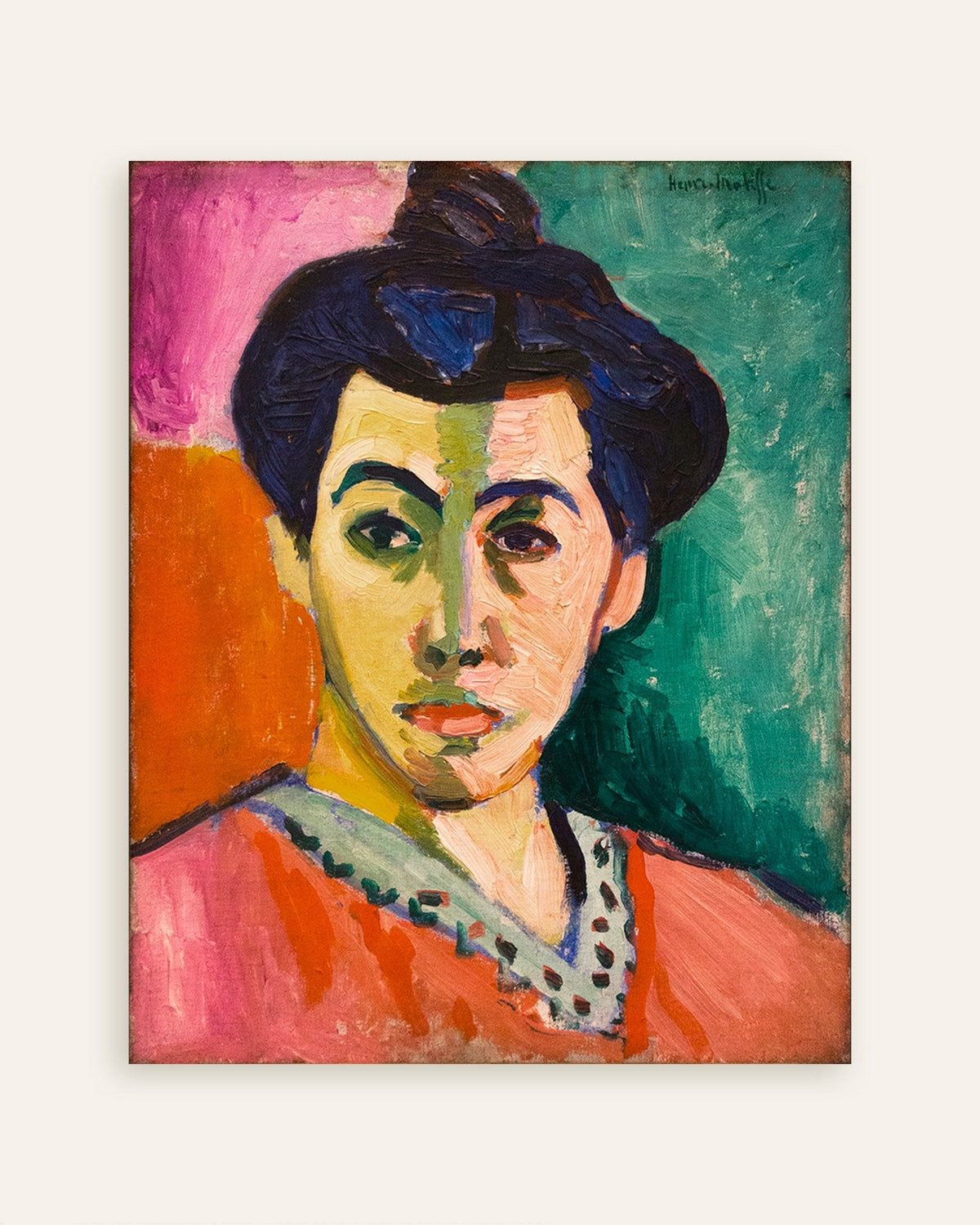Poster med Porträtt av Madame Matisse (1905) av Henri Matisse, miniatyrbild