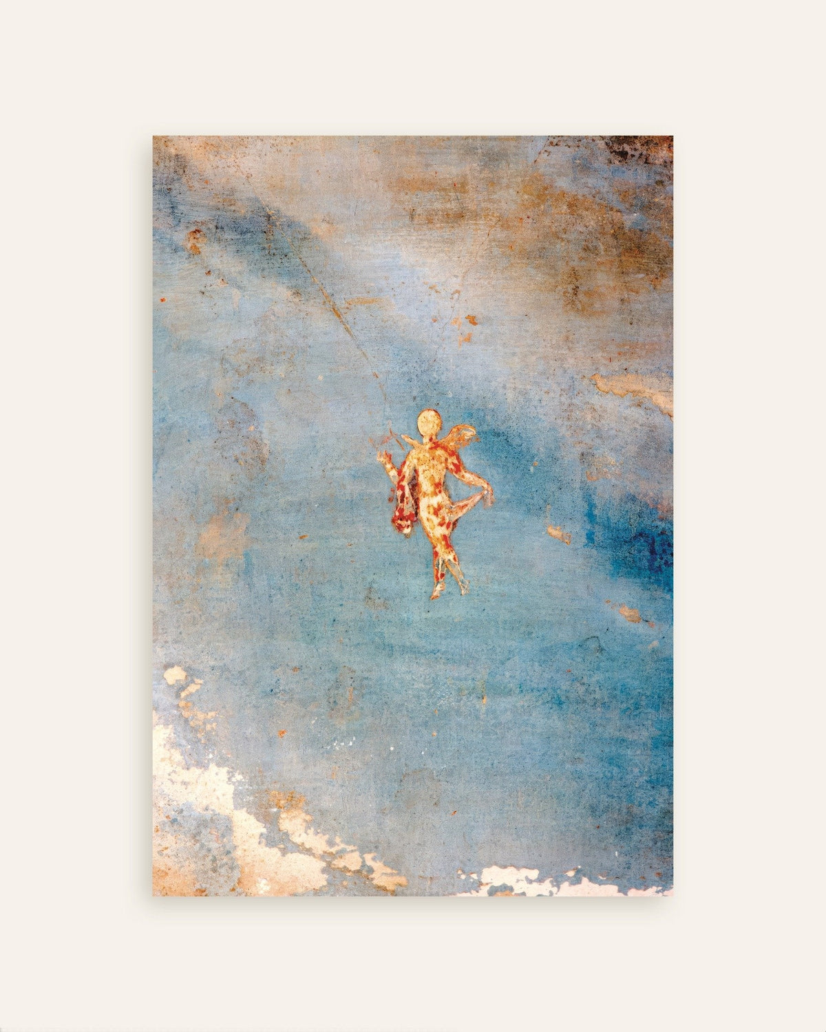 Poster med fresken Psyche på blått från Venus hus i Pompeji