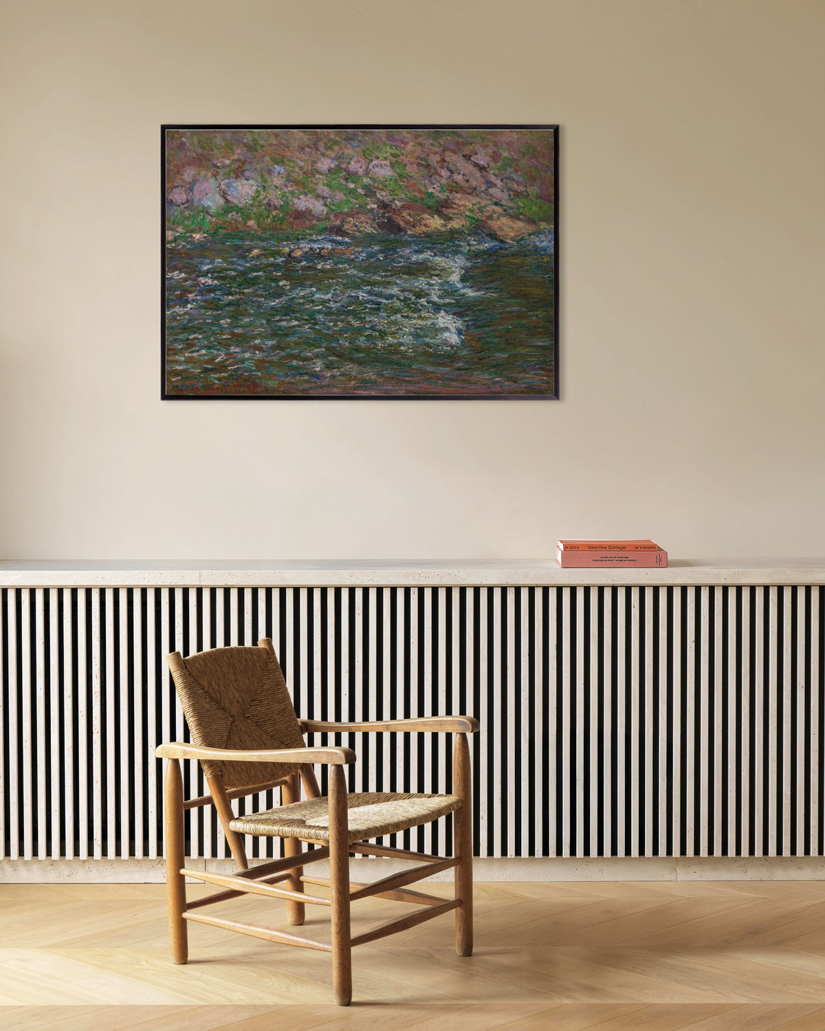 Poster Forsar i Petite Creuse vid Fresselines (1889) av Claude Monet med metallram