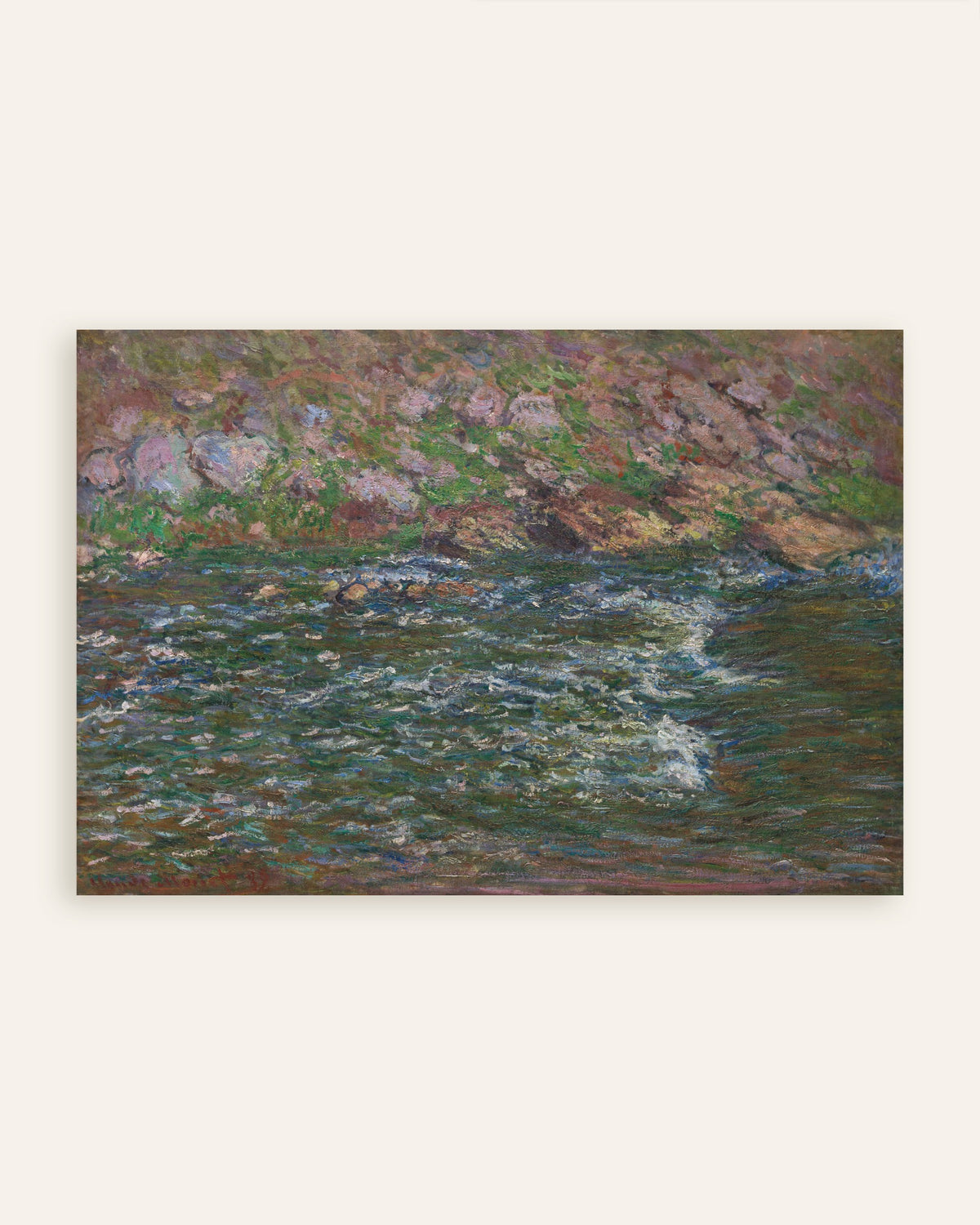 Poster Forsar i Petite Creuse vid Fresselines (1889) av Claude Monet, miniatyr
