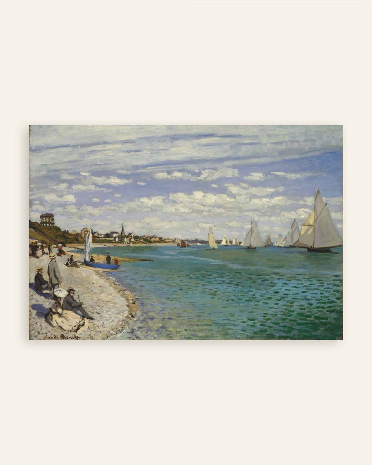 Poster Kappsegling vid Sainte-Adresse (1867) av Claude Monet, miniatyr