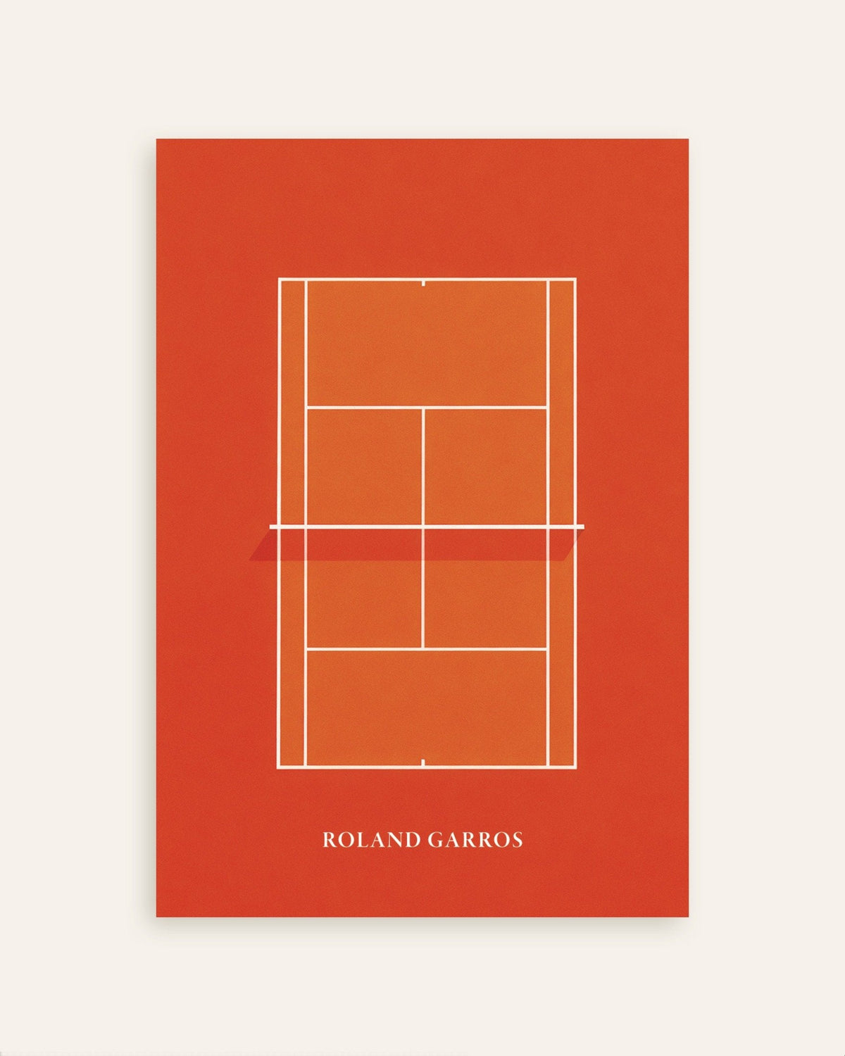 Roland Garros-poster – tennisposter med grusbanetema, miniatyr