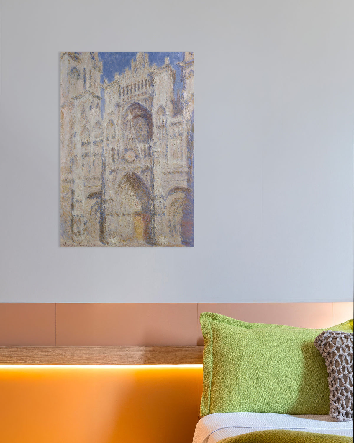 Poster Katedralen i Rouen, portalen i solljus (1894) av Claude Monet