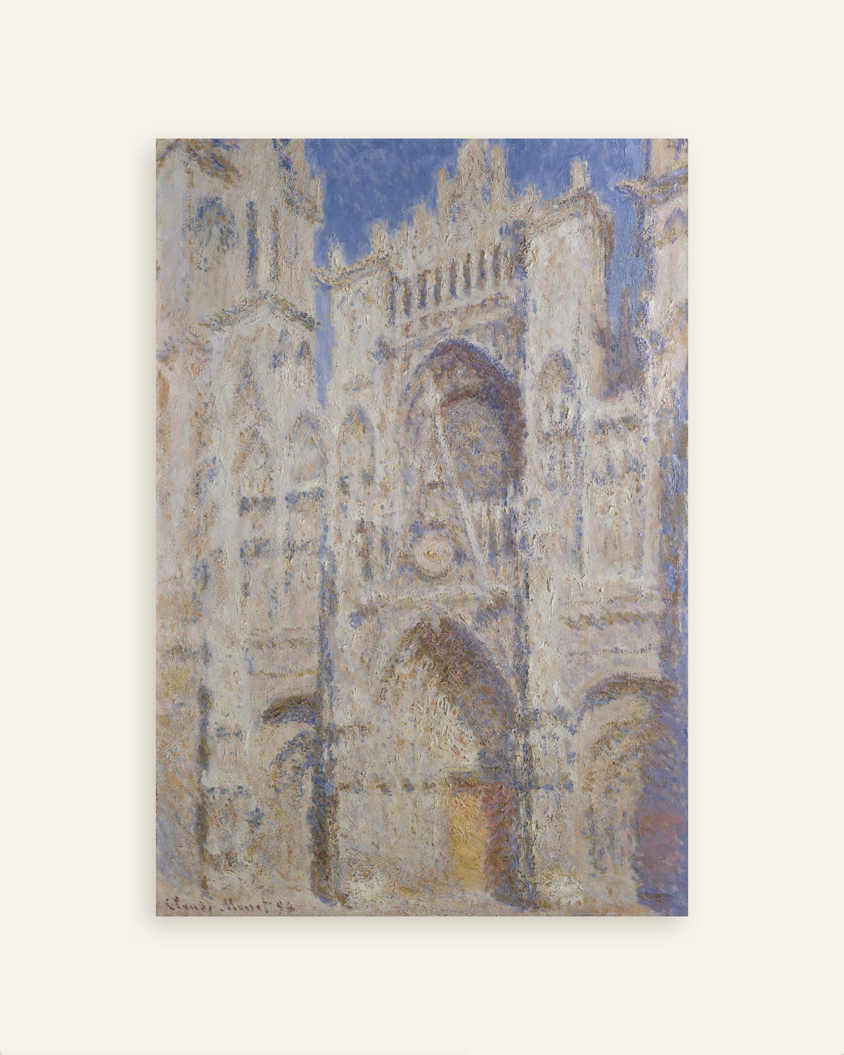 Poster Katedralen i Rouen, portalen i solljus (1894) av Claude Monet, miniatyr