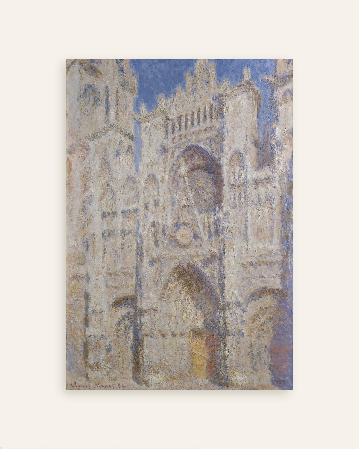 Poster Katedralen i Rouen, portalen i solljus (1894) av Claude Monet, miniatyr