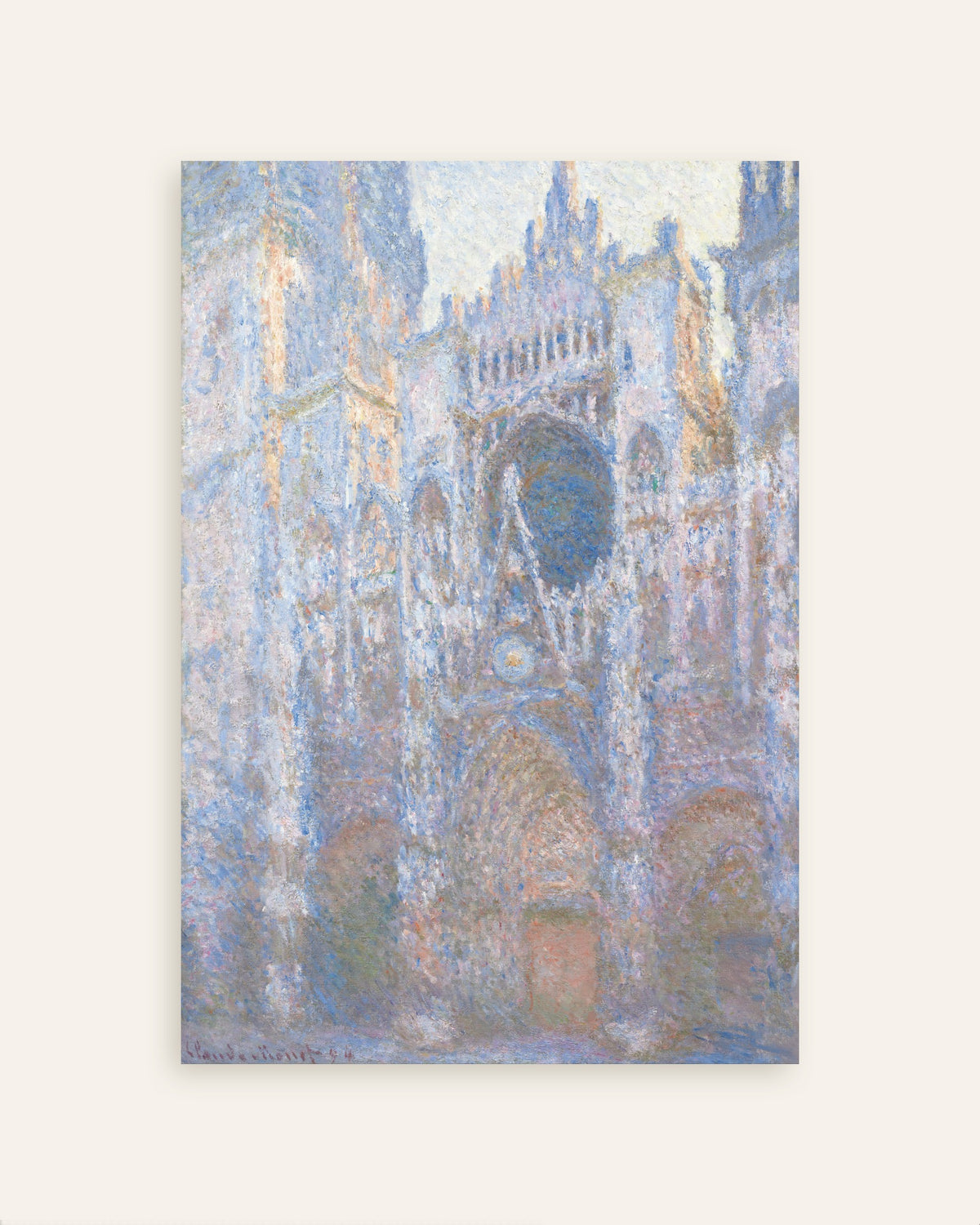 Poster Katedralen i Rouen, västfasaden (1894) av Claude Monet, miniatyr