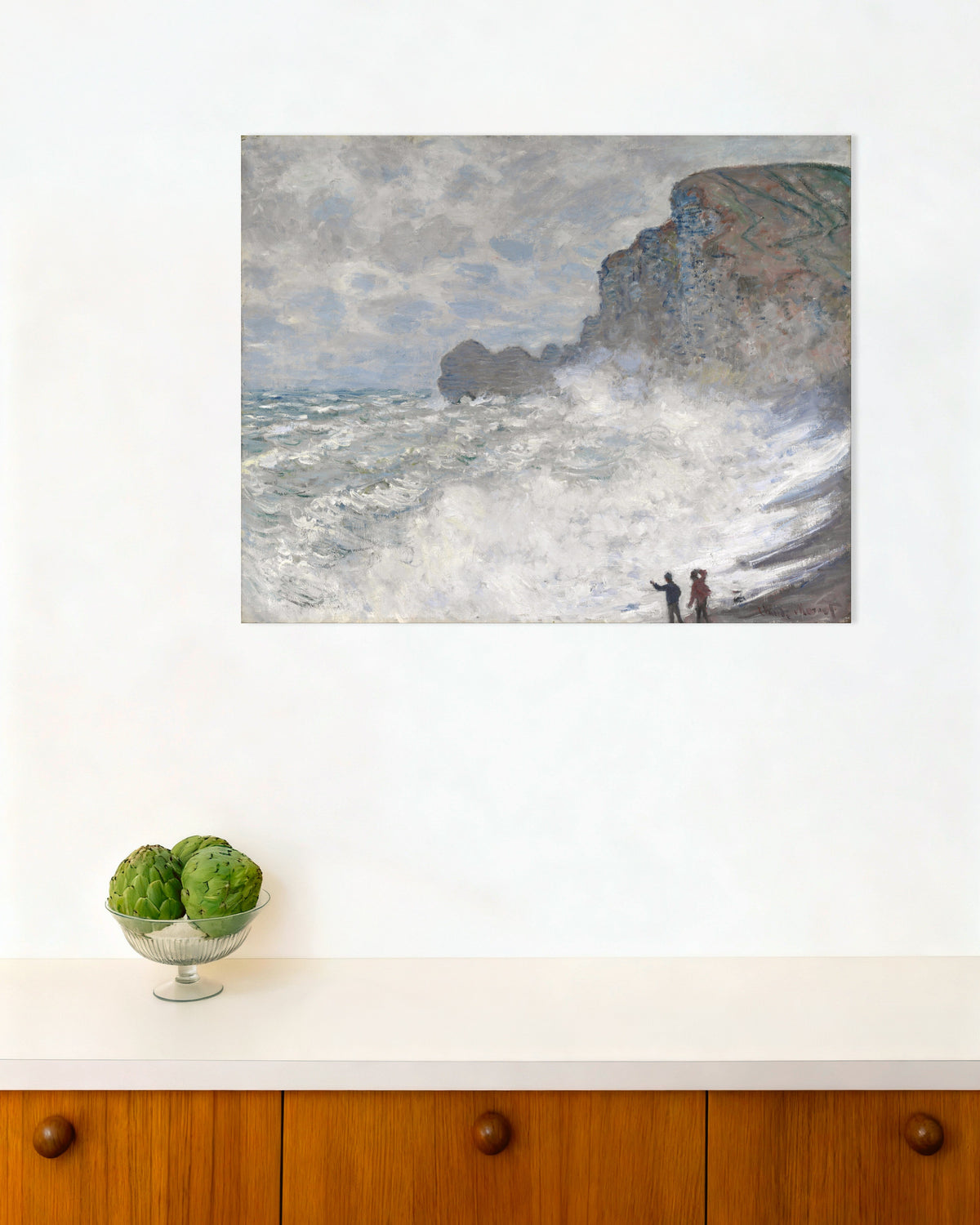 Poster Oväder vid Étretat (1883) av Claude Monet