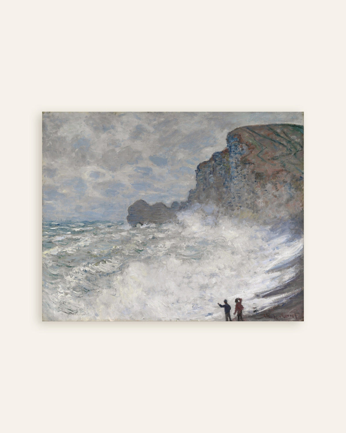 Poster Oväder vid Étretat (1883) av Claude Monet, miniatyr