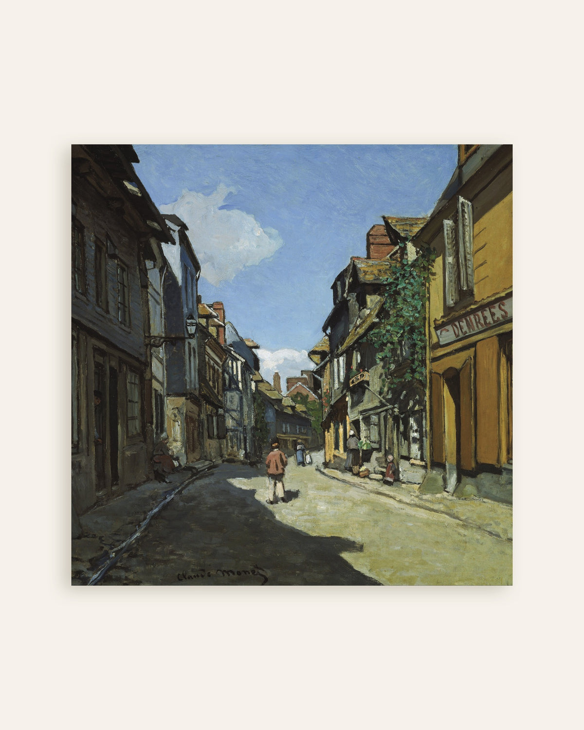 Poster Rue de la Bavole i Honfleur (1864) av Claude Monet, miniatyr