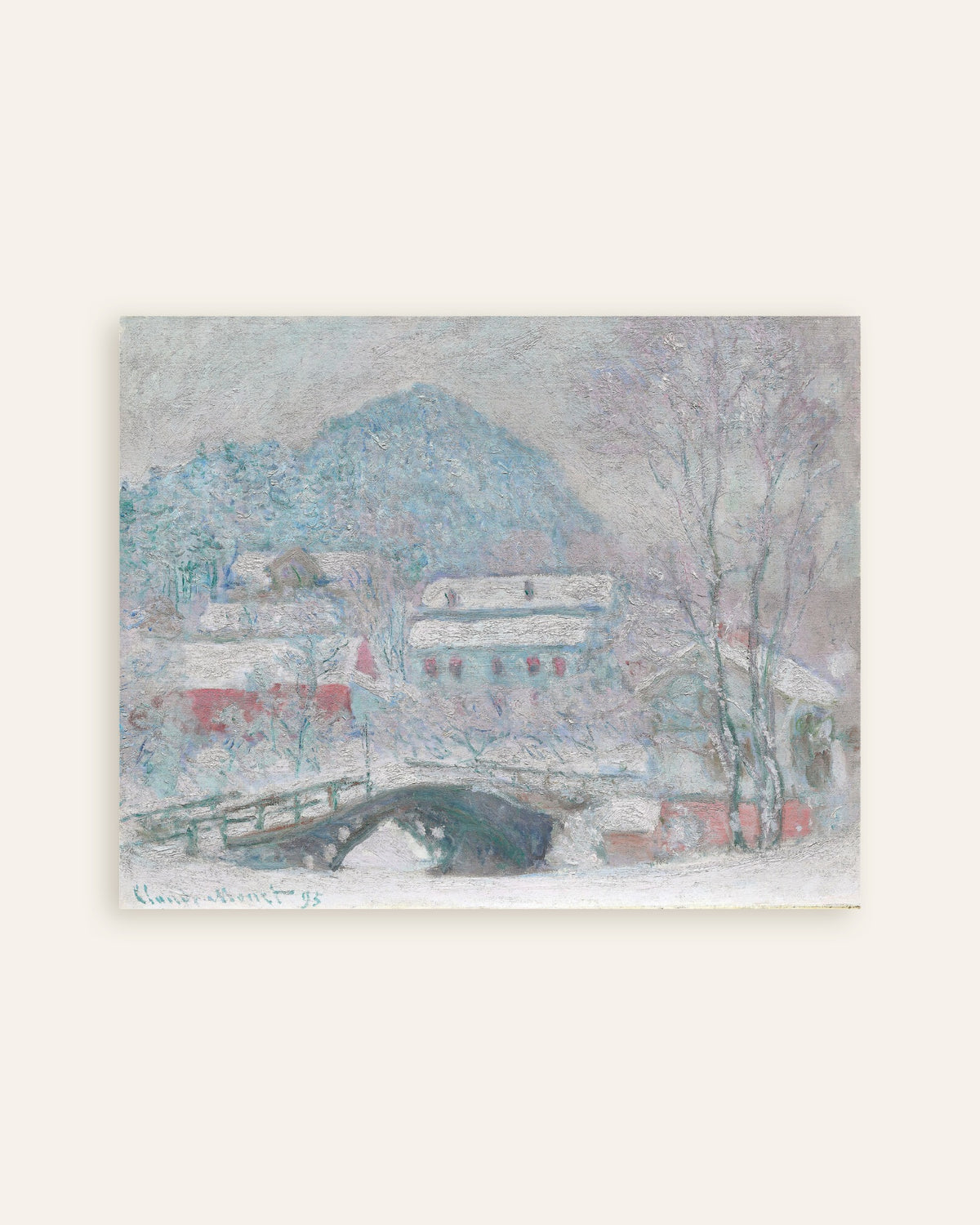 Poster Sandvika, Norge (1895) av Claude Monet, miniatyr