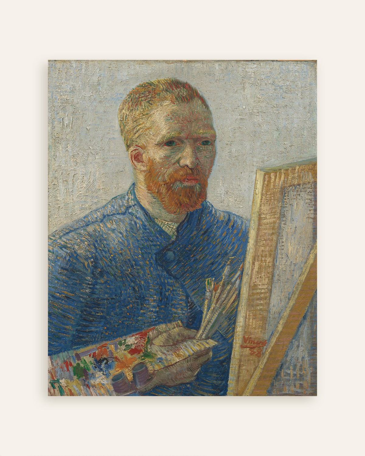 Poster med Självporträtt som målare (1888) av Vincent van Gogh, miniatyrbild