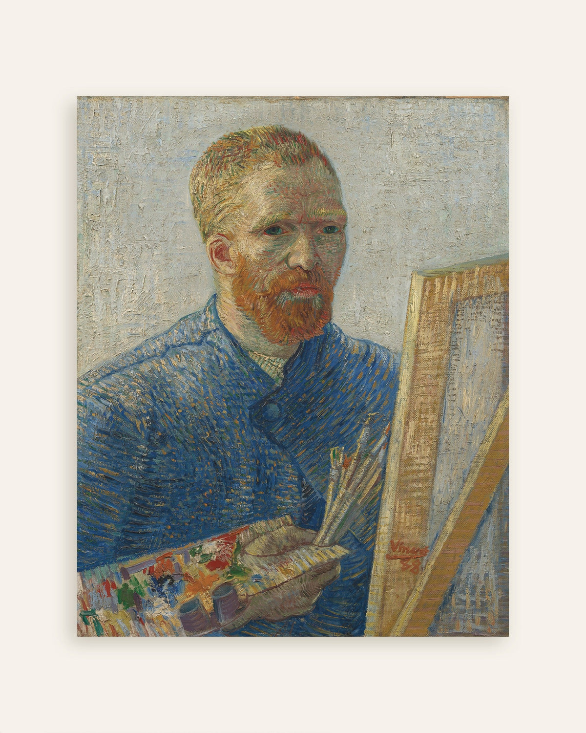 Poster med Självporträtt som målare (1888) av Vincent van Gogh, miniatyrbild