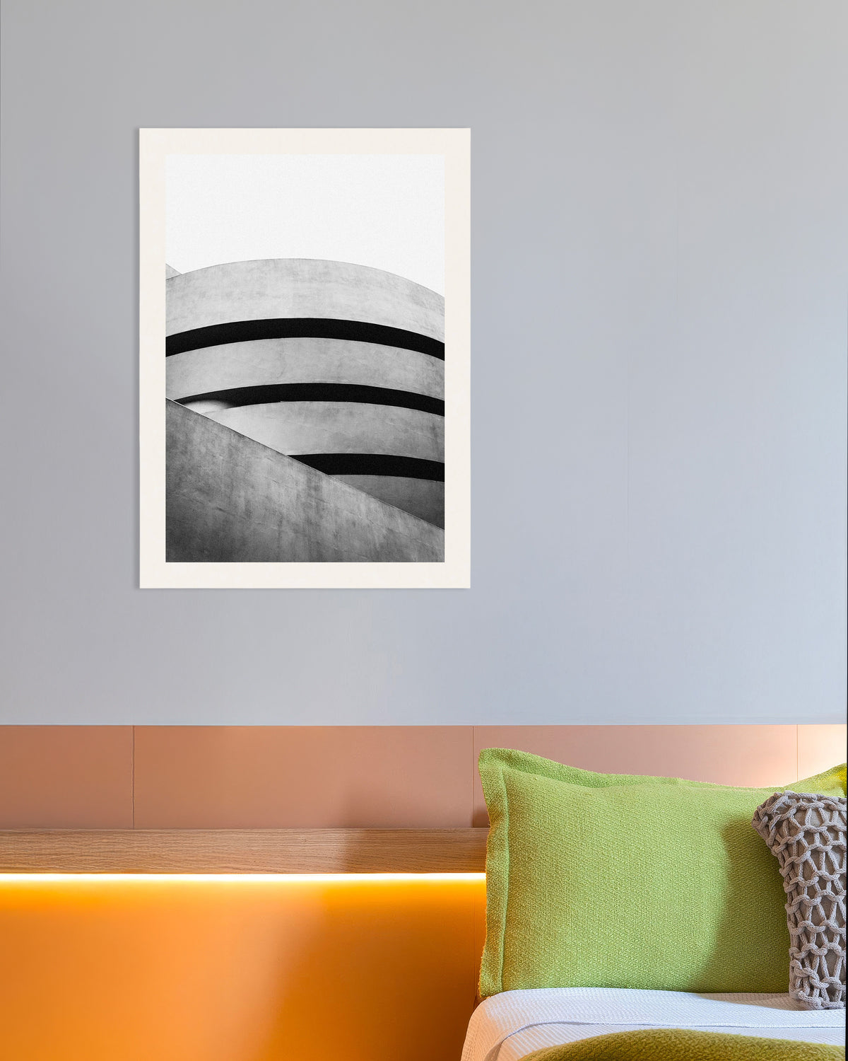 Poster ”Spiralkurvor på ett museum”