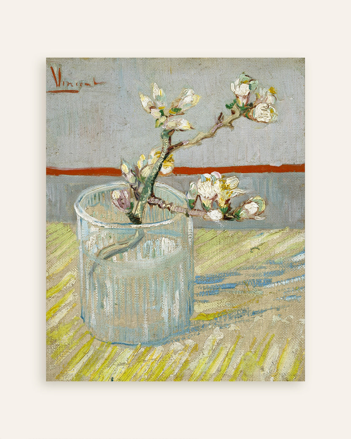 Poster med Blommande mandelkvist i ett glas (1888) av Vincent van Gogh, miniatyrbild