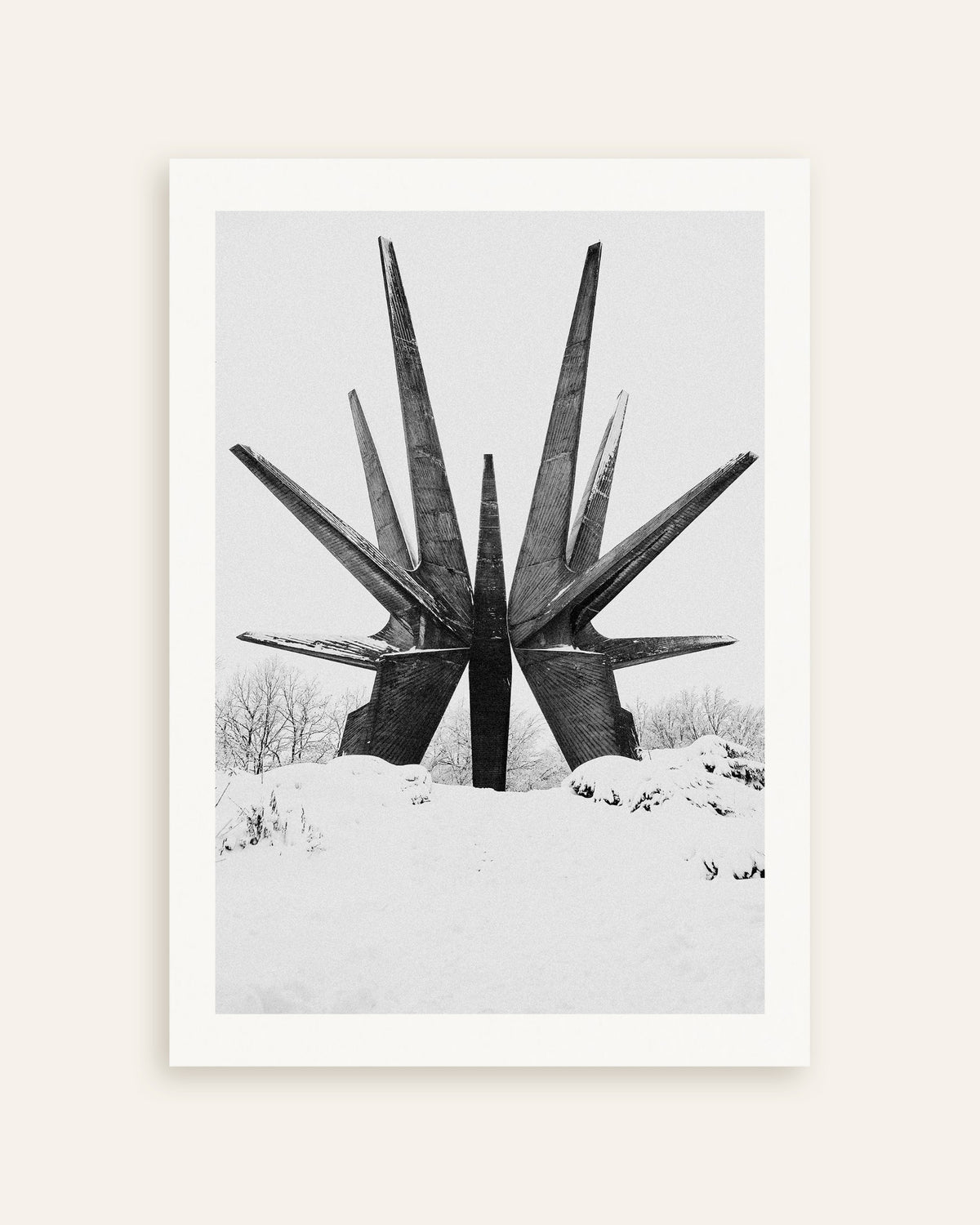 Poster ”Stjärnmonument i snön”, miniatyr