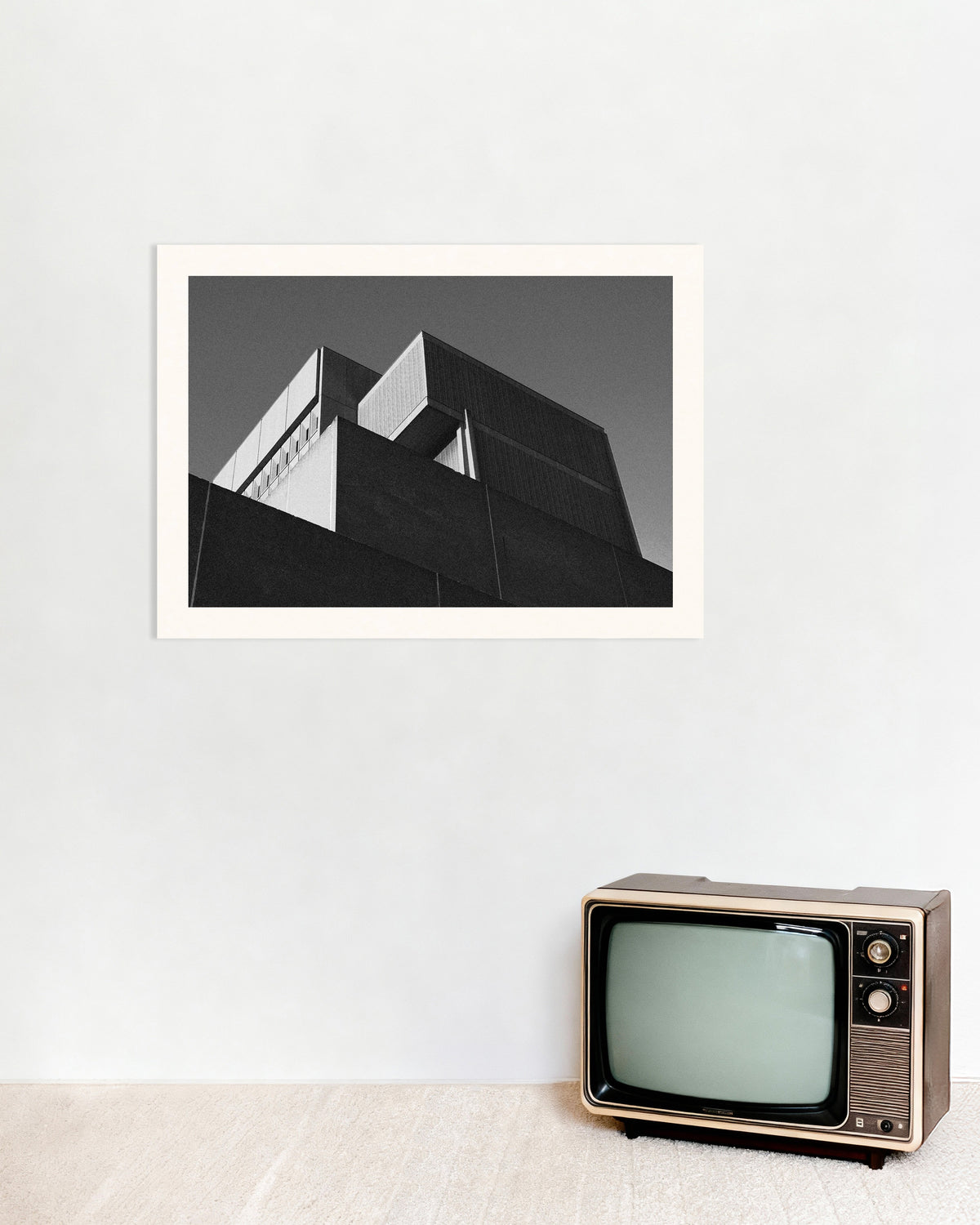 Poster ”Trappstegsformade block i skymningen”