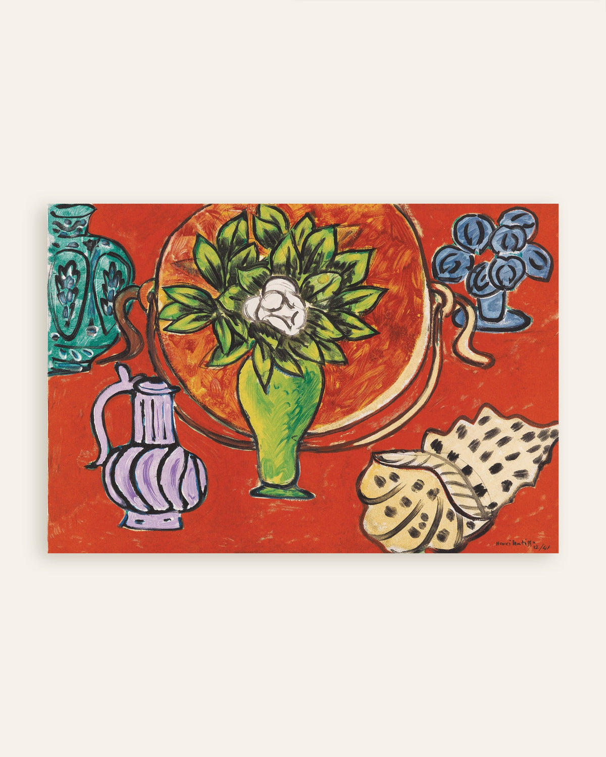 Poster av Stilleben med magnolia (1941) av Henri Matisse, miniatyrbild