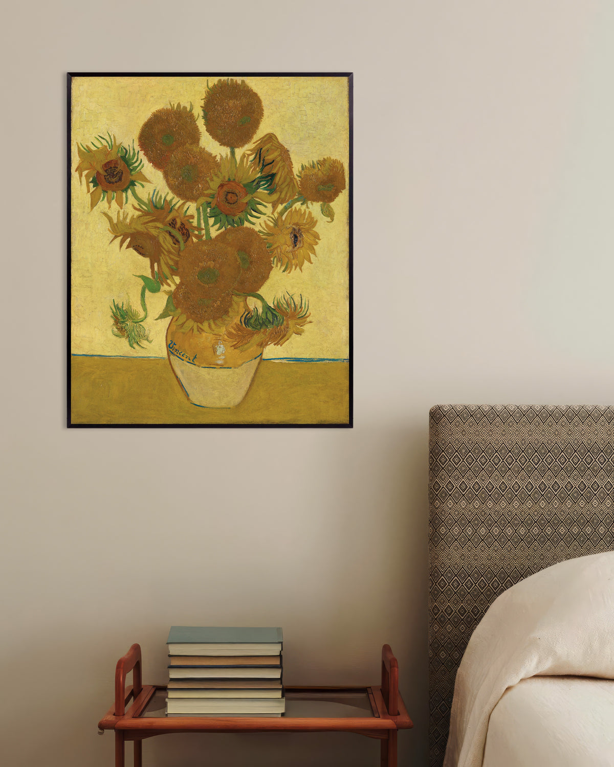 Poster med Solrosor (1888) av Vincent van Gogh, med metallram