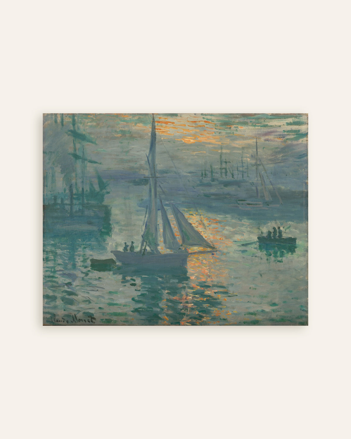 Poster Soluppgång, marin (1873) av Claude Monet, miniatyr