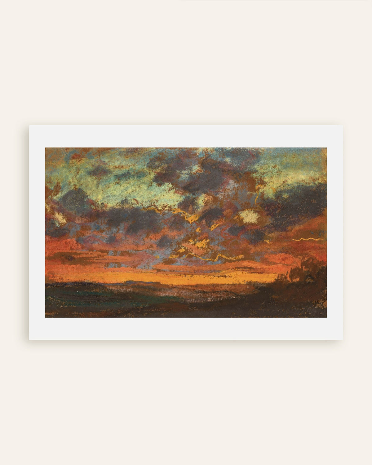 Poster Solnedgång (ca 1868) av Claude Monet, miniatyr