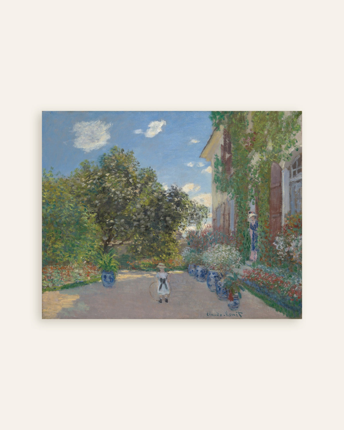 Poster Konstnärens hus i Argenteuil (1873) av Claude Monet, miniatyr