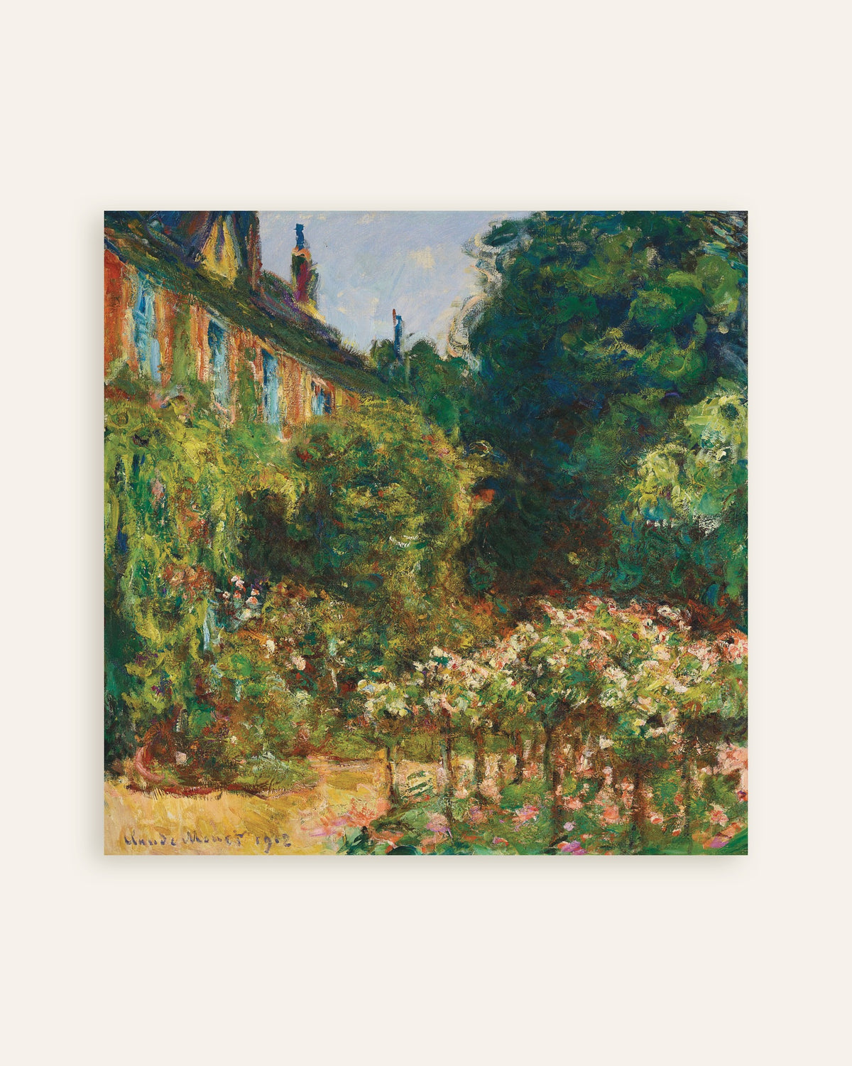 Poster Konstnärens hus i Giverny (1912) av Claude Monet, miniatyr